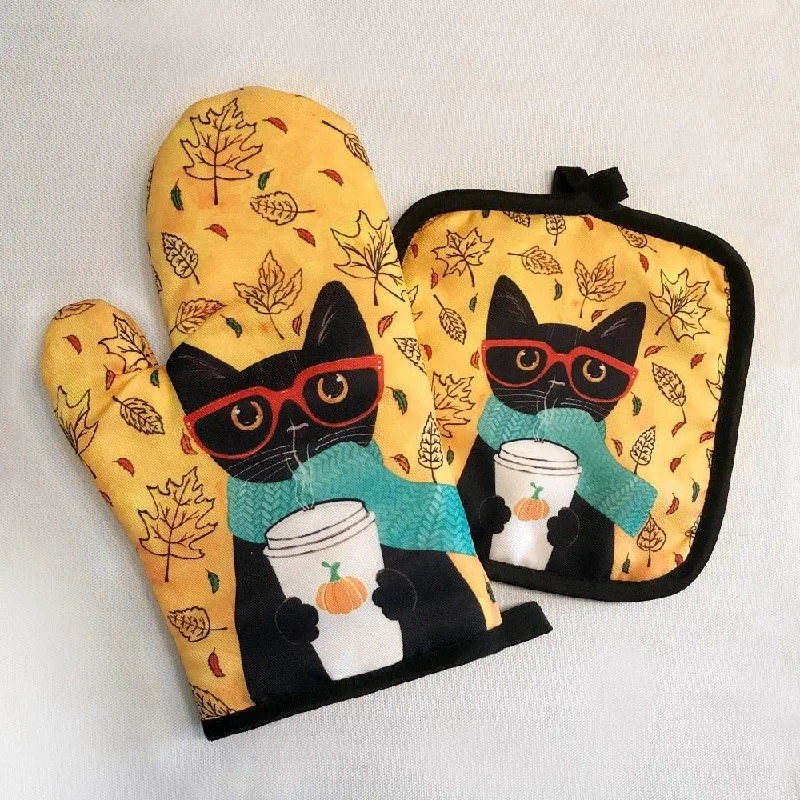 Catto Oven Mitt and Potholder Set