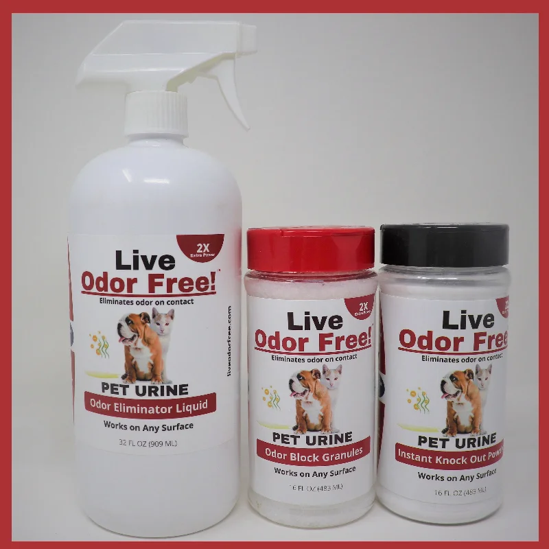 Live Odor Free!® 2x2 Pet Urine Spot Kit