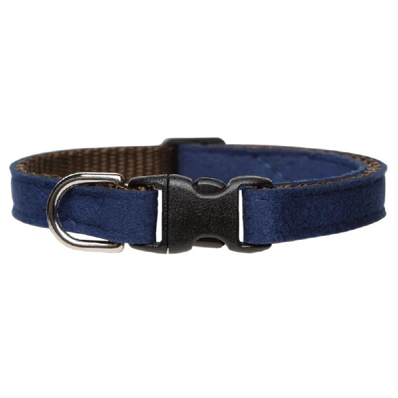 The Luxe - Navy Ultrasuede® - Cat Collar