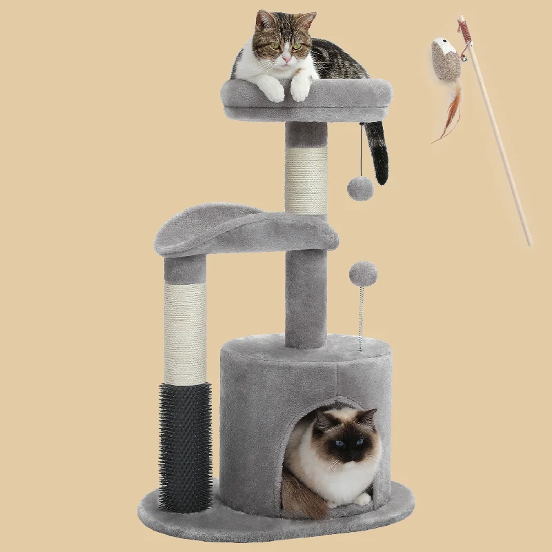 PAWZ Road Plush Interactive 32.7" Indoor For Small Cats Kittens Cat Tree