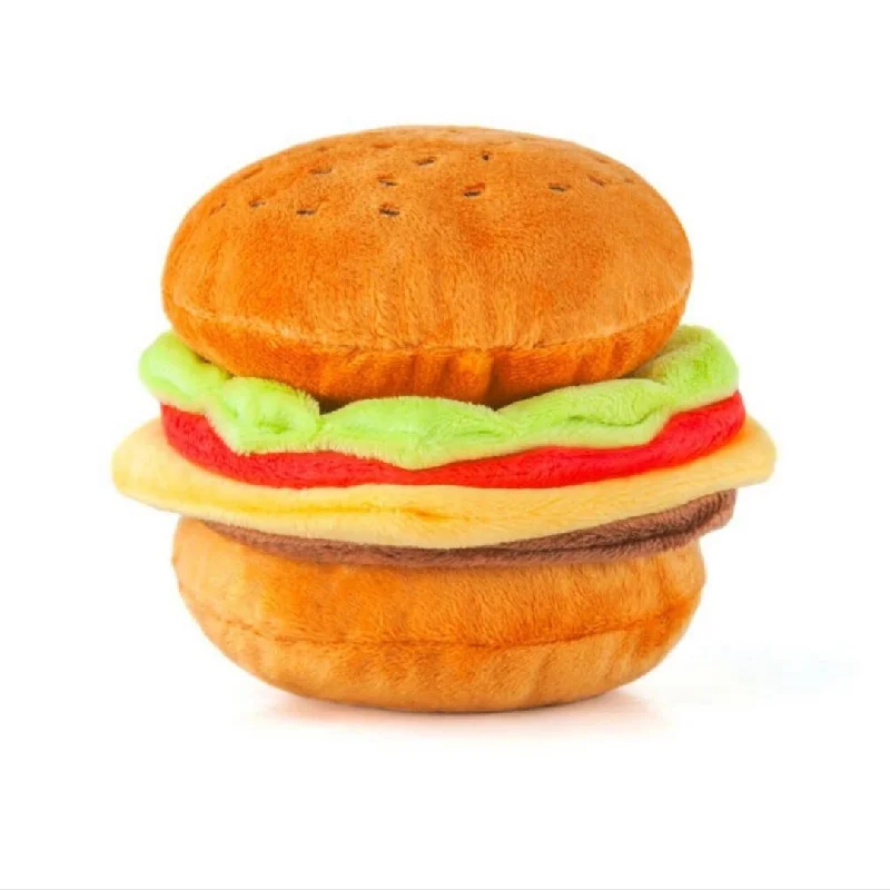 Hamburger Plush Dog Toy