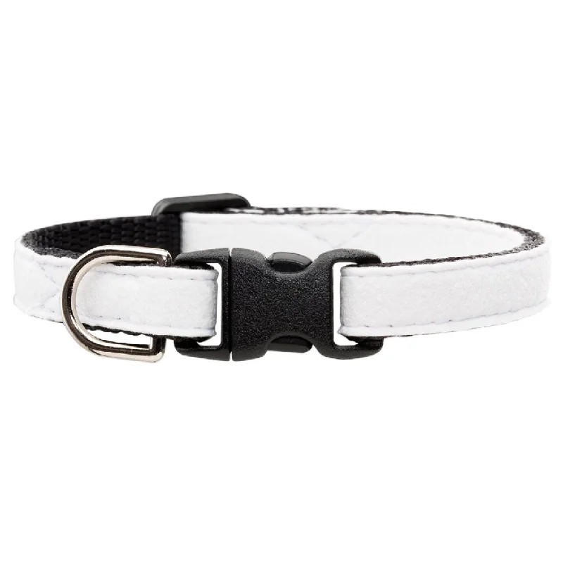 The Luxe - White Ultrasuede® - Cat Collar