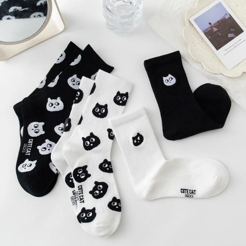 Cute Cat Cotton Socks