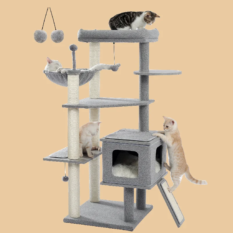 PAWZ Road 50.8"Tall Multi Functional Cat Tree for Large Cat