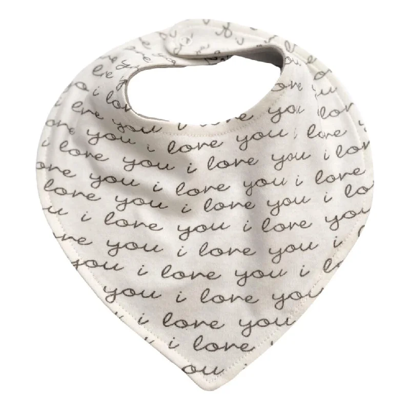 Organic Cotton Bib - I Love You