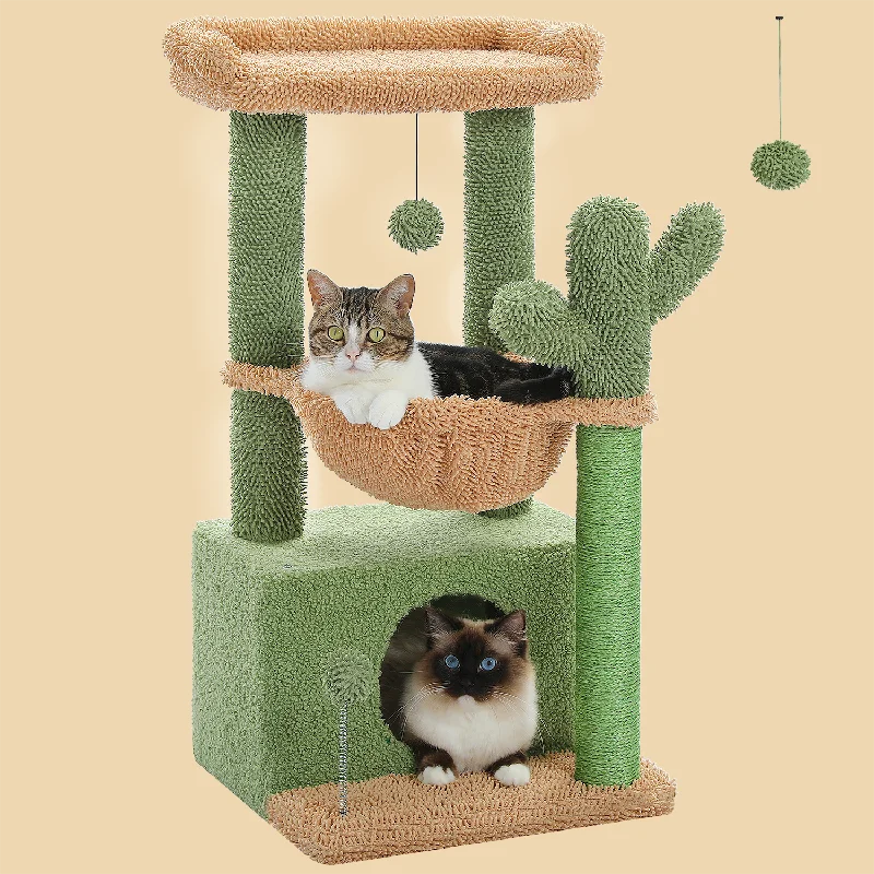 PAWZ Road Cactus  4-in-1 33" Cute Indoor Cat Tree