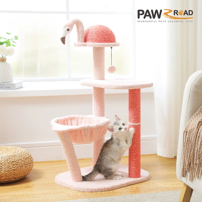 PAWZ Road 37.4" Flamingo Light Pink Cat Tree