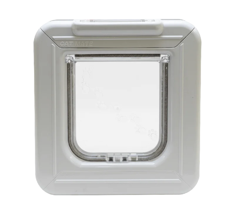 Elite Microchip Cat Flap with Timer Control – White (355W)