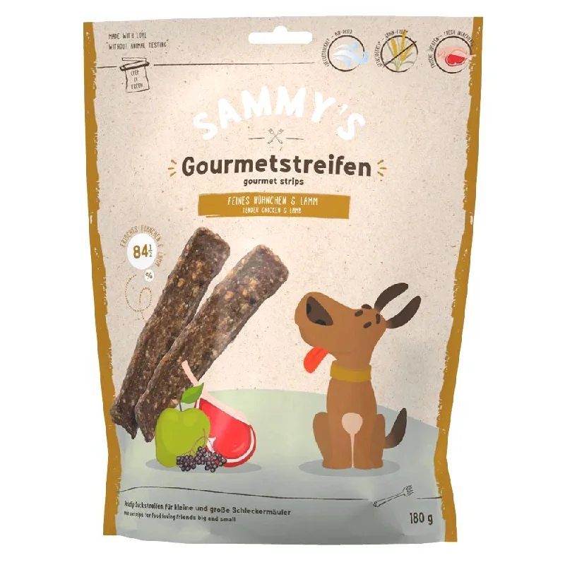 '55% OFF (Exp 15May25)': Bosch Sammy's Gourmet Strips with Chicken & Lamb Grain-Free Dog Treats 180g