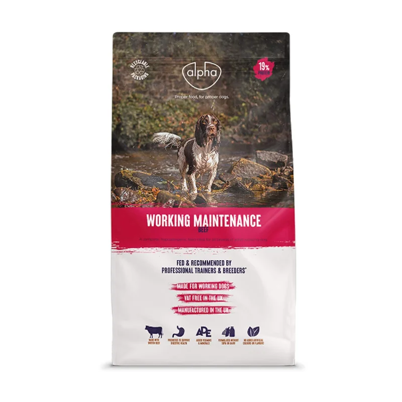 Alpha Worker Maintenance Dog Food with Beef 15kg