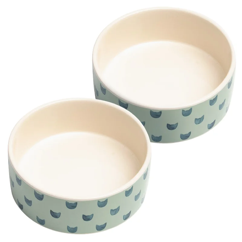 MONTY ROUND CAT DISH SET OF TWO