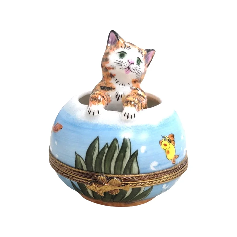 Cat in Gold Fish Bowl