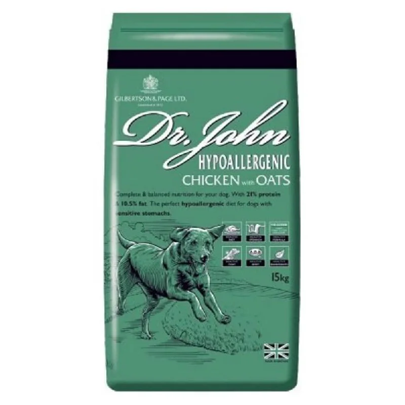 Dr. John Hypoallergenic Chicken with Oats Dog Food 15kg