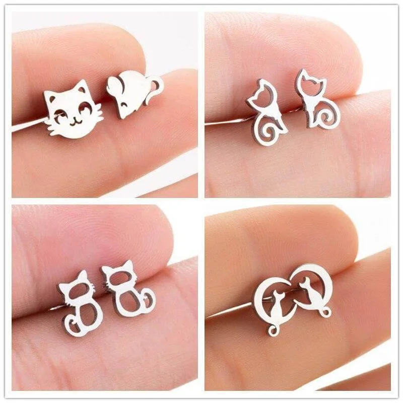 So Kawaii! Dainty Cat Earrings For Women