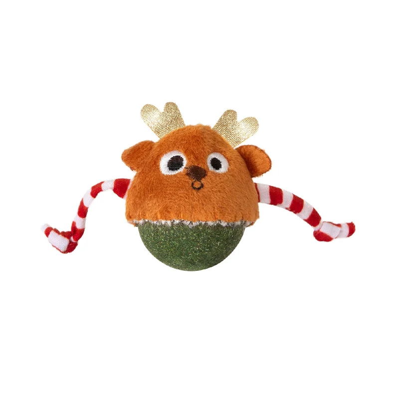 Mad Cat Catnip Bobbler Roll Around Reindeer