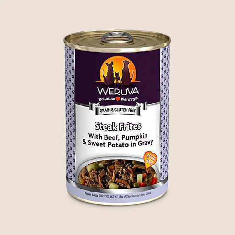 Weruva Steak Frites with Beef, Pumpkin and Sweet Potato in Gravy Grain-Free Canned Dog Food