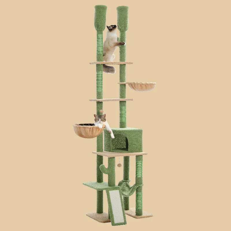 PAWZ Road Adjustable Cactus 7 Tiers Floor to Ceiling Cat Tower