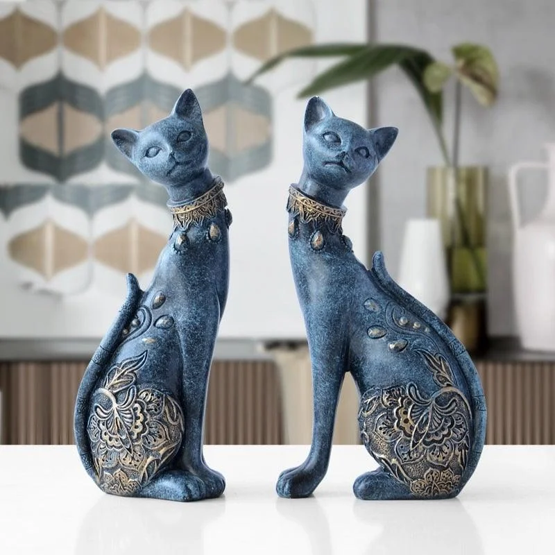 Flower Cat Decorative Resin Statue