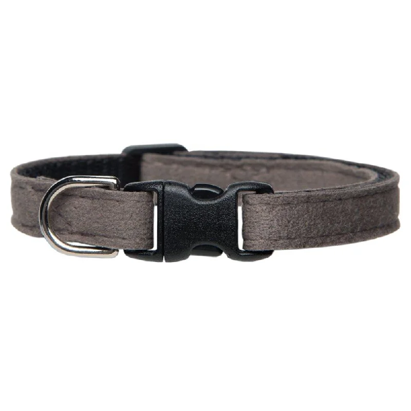 The Luxe - Gray Ultrasuede® - Cat Collar