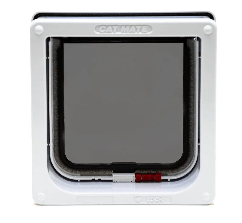 Lockable Cat Flap with Door Liner to 50mm (2 inches) – White (234W)