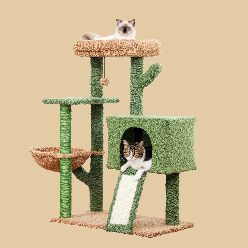 PAWZ Road 41-Inch Sisal Covered Cactus Indoor Cat Tree