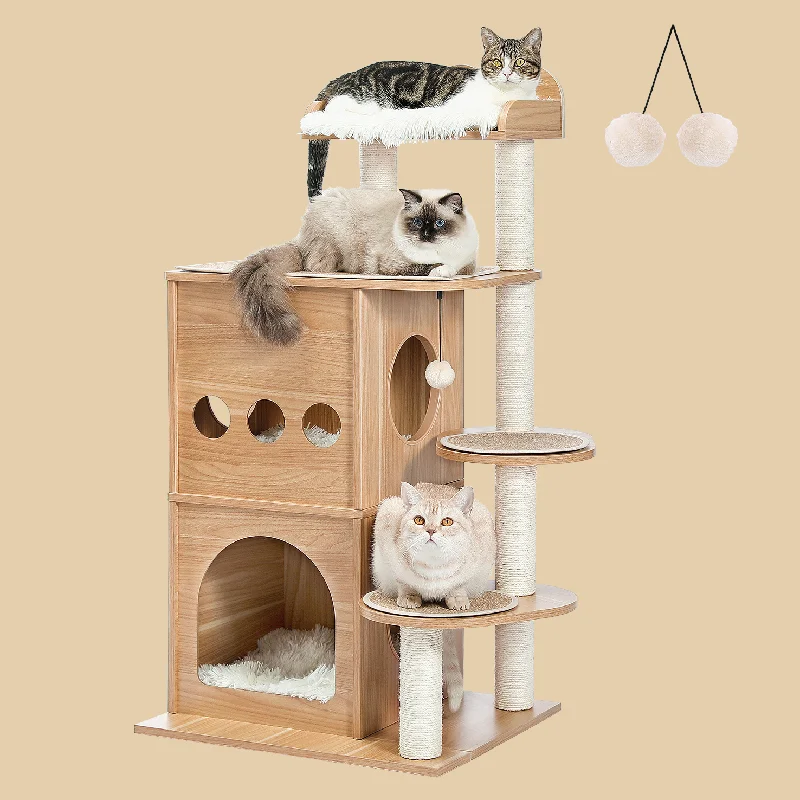 PAWZ Road 45.4" Wooden Luxury Cloudy Cat Tree