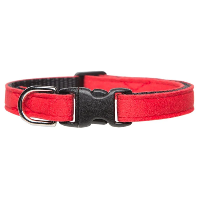 The Luxe - Red Ultrasuede® - Cat Collar