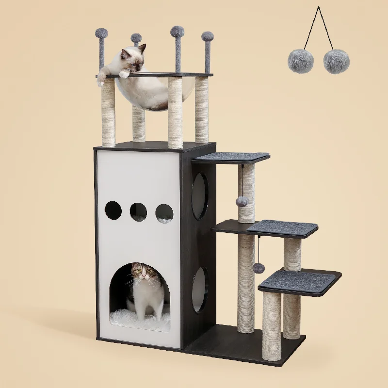 PAWZ Road Sky -castle Design Black Modern Luxury Cat Tree