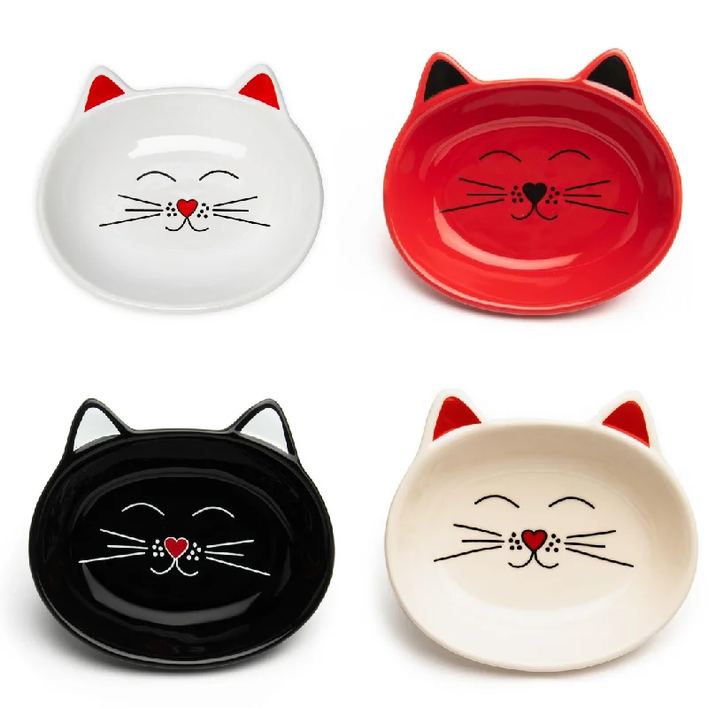 OSCAR CAT DISH SET OF 4 - MIXED