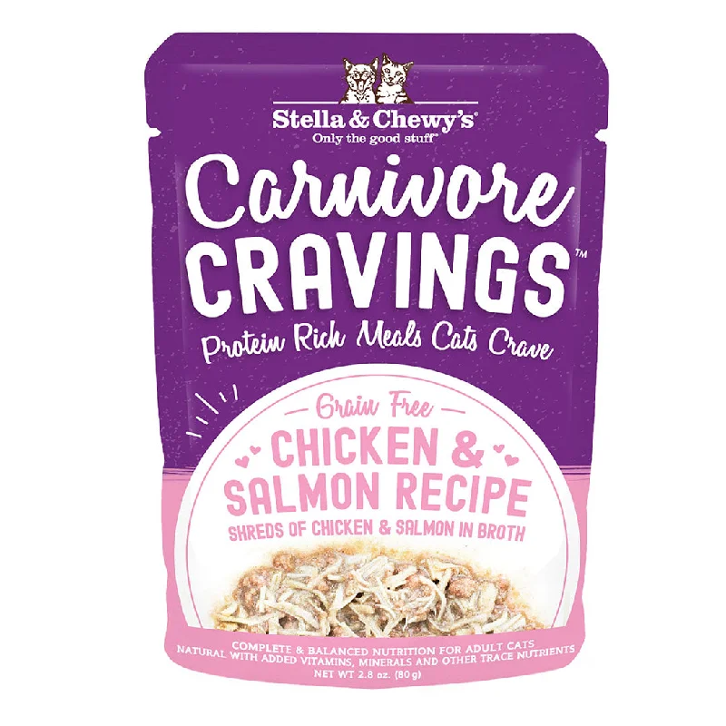 Stella & Chewy's Wet Cat Food Carnivore Cravings Chicken & Salmon Recipe 2.8oz Pouch Single