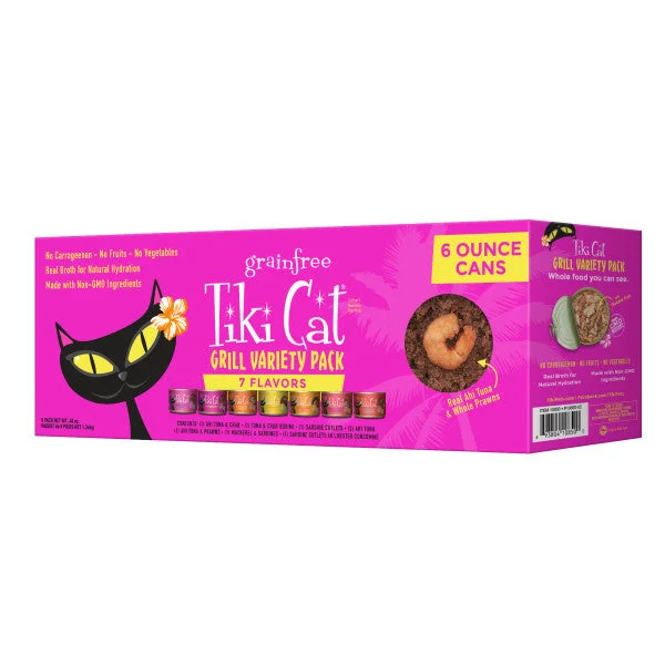 Tiki Cat® Wet Cat Food Grill Variety Pack 6oz Cans 8 Pack