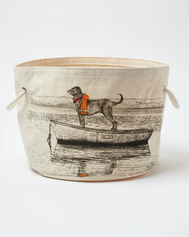 Dog In Dinghy Toy Bin