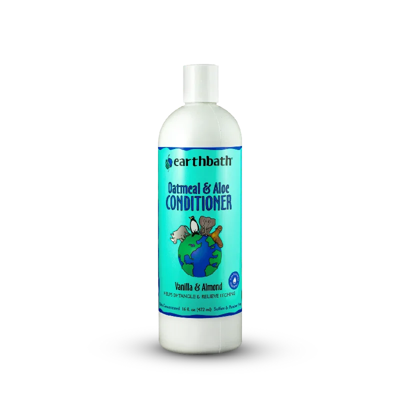 Earthbath Dog Conditioner - Oatmeal & Aloe Vanilla & Almond - 16oz Bottle