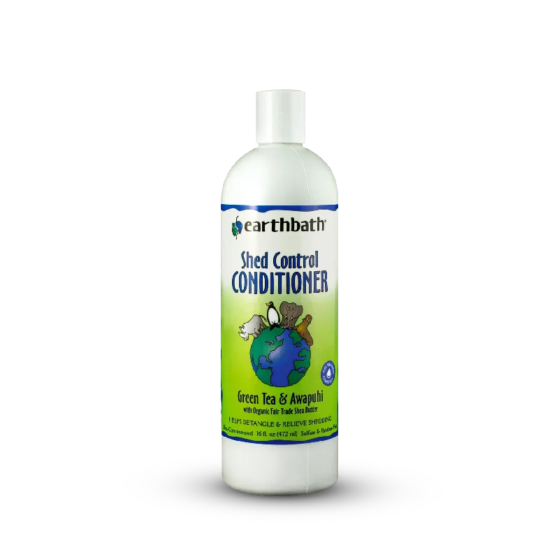 Earthbath Dog Conditioner - Shed Control Green Tea & Awapuhi - 16oz Bottle