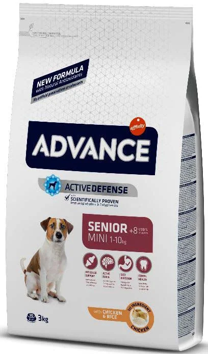 ADVANCE Mini +8 ani, Pui şi orez, 3kg