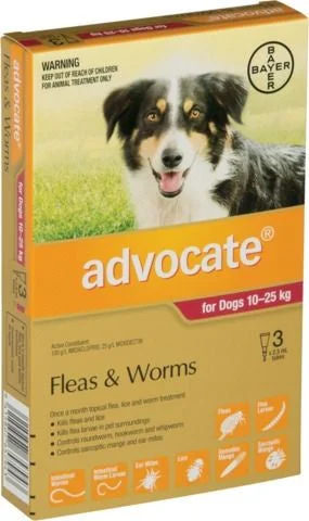 Advocate Flea Treatment For Dogs 10-25kg - 3 Pack