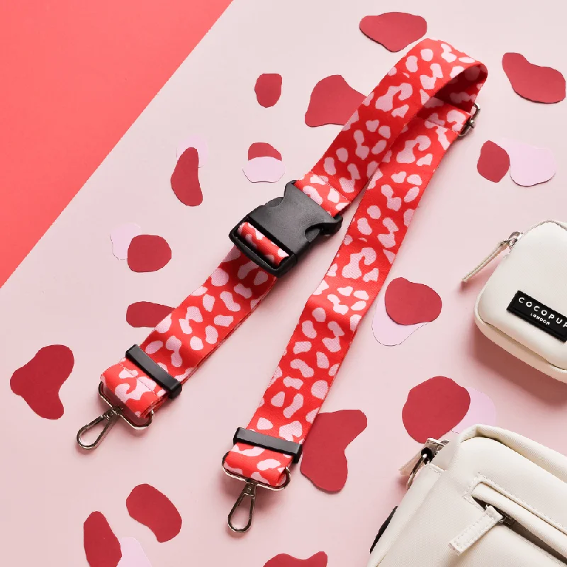 Bum Bag Strap - Red & Pink Leopard