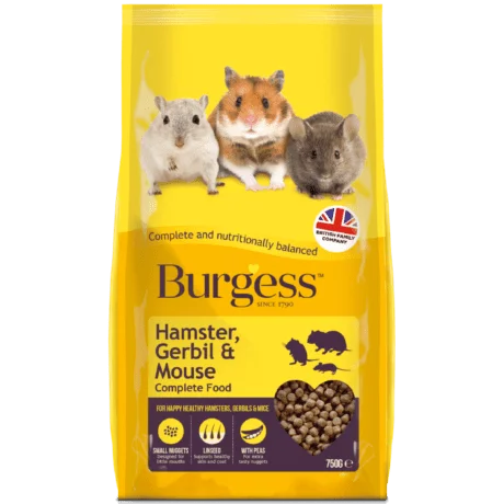 Burgess - Hamster, Gerbil And Mouse Food - 750g