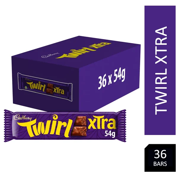 Cadbury Twirl Xtra Large 54g {Pack of 36}