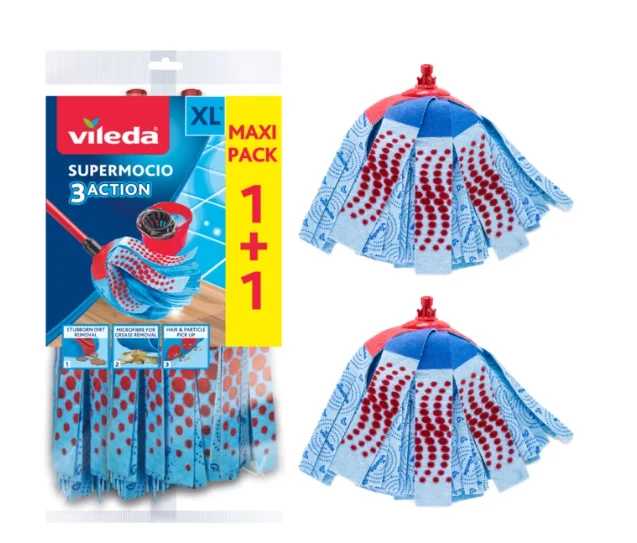 Vileda SuperMocio 3Action TWIN Refill – easy deep-cleaning