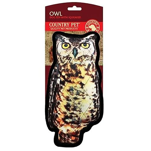 Country Pet - Squeaky Owl Dog Toy - Large