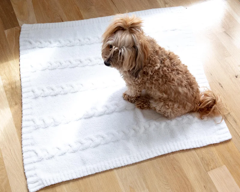 CozyChic® Heathered Cable Dog Blanket