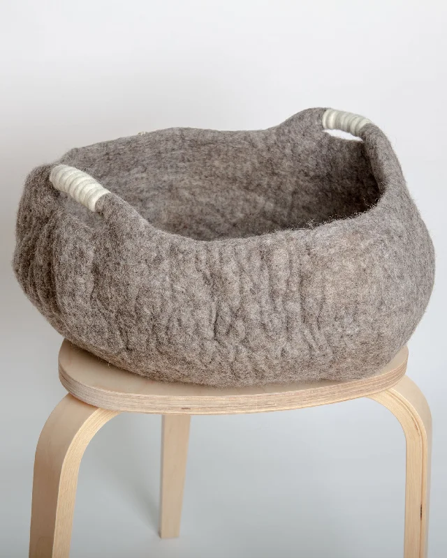 Wool Toy Basket With Handles