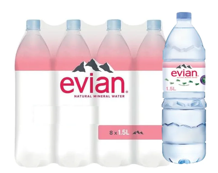 Evian Natural Spring Water 1.5 Litre (Pack of 8) 143136