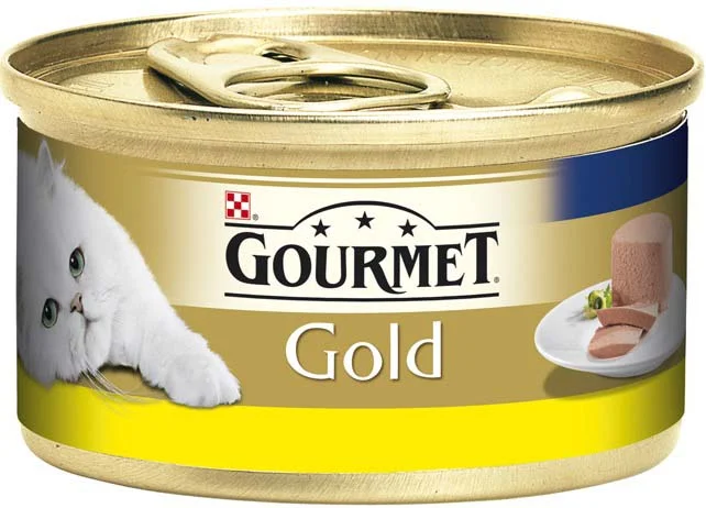 GOURMET Gold Mousse conservă pentru pisici, cu Pui 85g