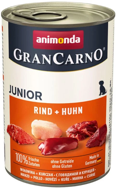 GRANCARNO JUNIOR, conservă cu Vită şi Pui 400g