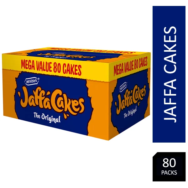 McVitie's Jaffa Cakes Mega Value Pack 80 Count (4 Packs of 20 Cakes)