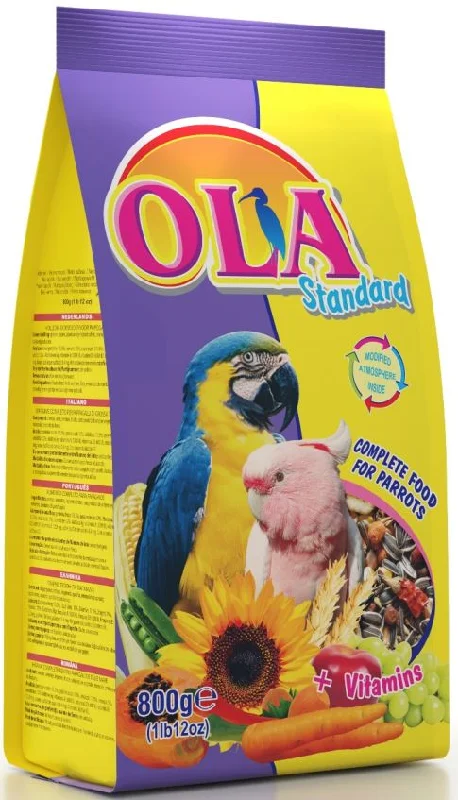 OLA Standard + Vitamins Hrană completă pentru papagali 800g