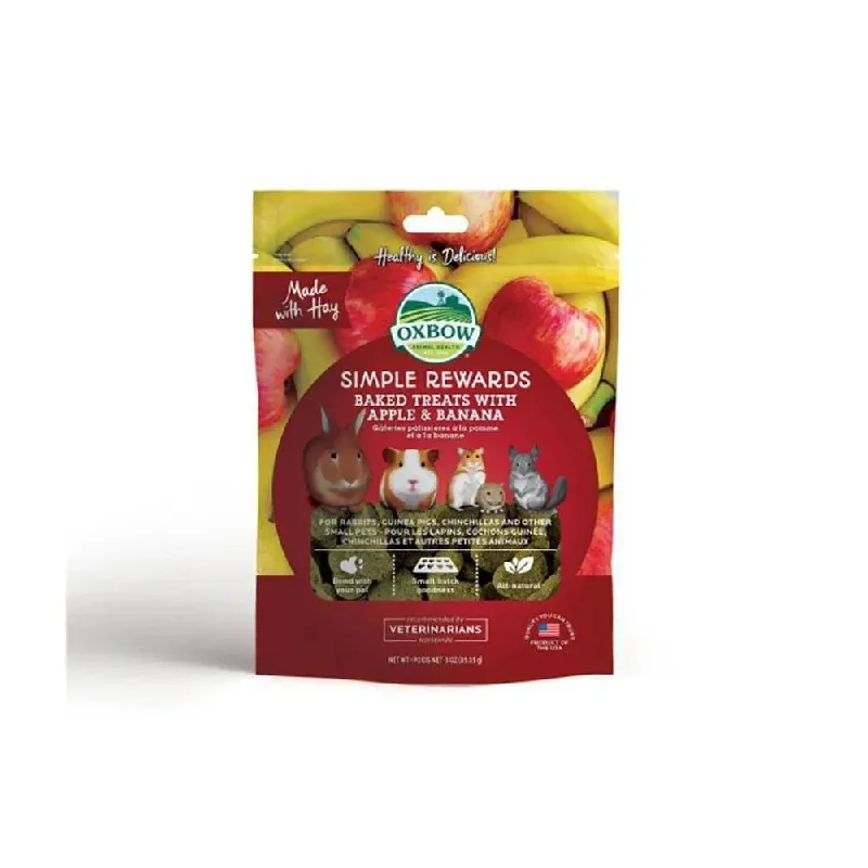 Oxbow Animal Health® Simple Rewards Baked Treats with Apple & Banana 2 Oz