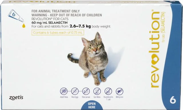 Revolution Flea Treatment For Cats 2.6-7.5kg - 3 Pack